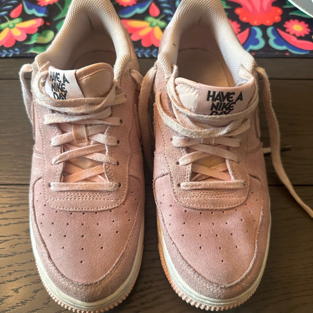 Nike Kids Pink Suede Sneakers